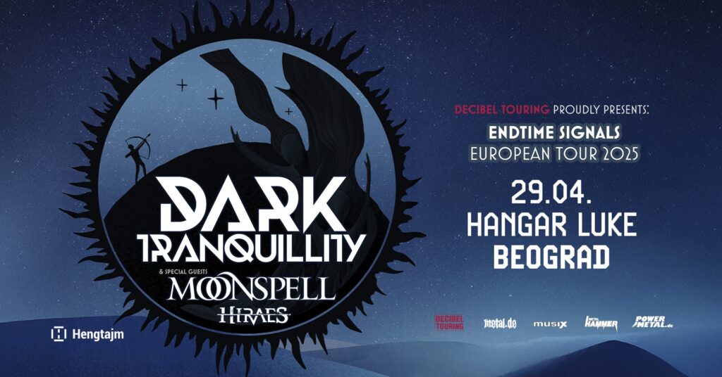 Dark Tranquillity, Moonspell i Hiraes 29.4. u Hangaru luke Beograd