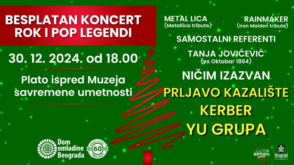 BEOGRADSKA ZIMA: BESPLATAN KONCERT ROK I POP LEGENDI