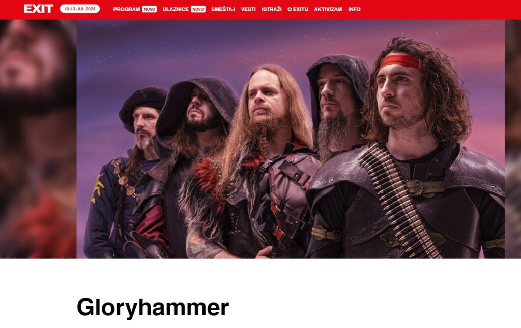 Gloryhammer na Exit Festivalu 2025.