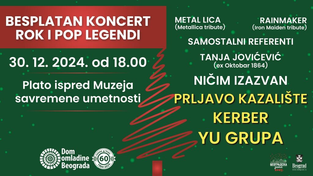 BEOGRADSKA ZIMA: BESPLATAN KONCERT ROK I POP LEGENDI