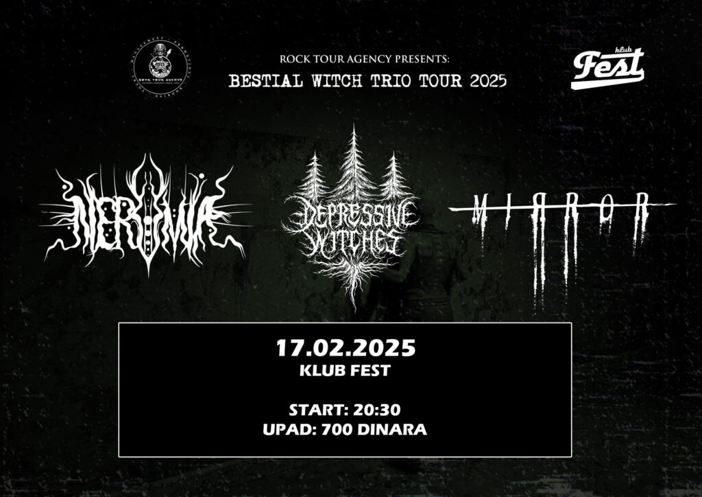 Depressive Witches, Nerumia i Mirror 17. februara u Festu