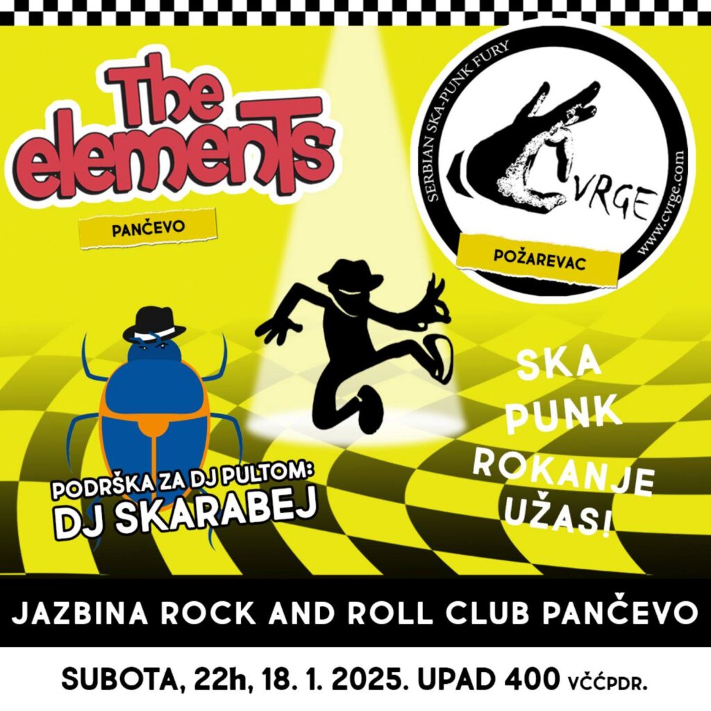 The elemenTs i Čvrge u klubu Jazbina u Pančevu u subotu, 18. januara