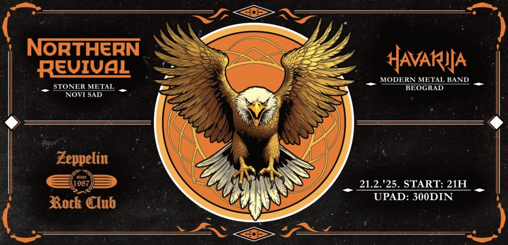 Northern Revival i Havarija 21.2. u Zeppelin Rock Clubu u Zrenjaninu
