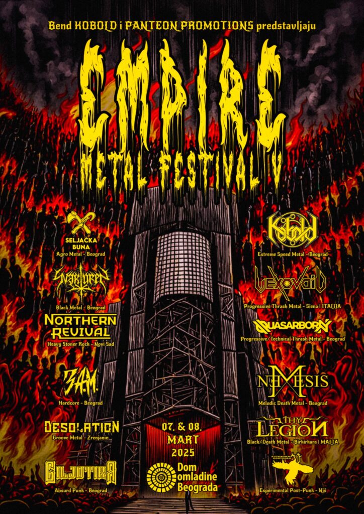 Empire Metal Festival 7. i 8. marta u klubu Doma omladine Beograda