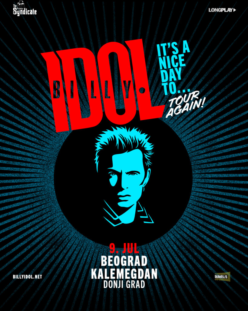 Billy Idol 9. jula na Kalemegdanu