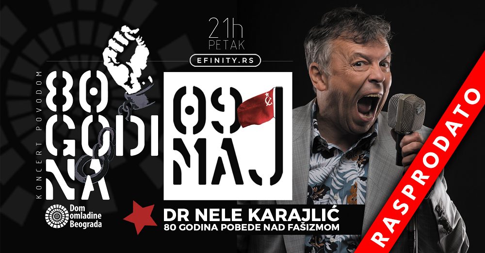 RASPRODAT KONCERT DR NELETA KARAJLIĆA U DOMU OMLADINE BEOGRADA!