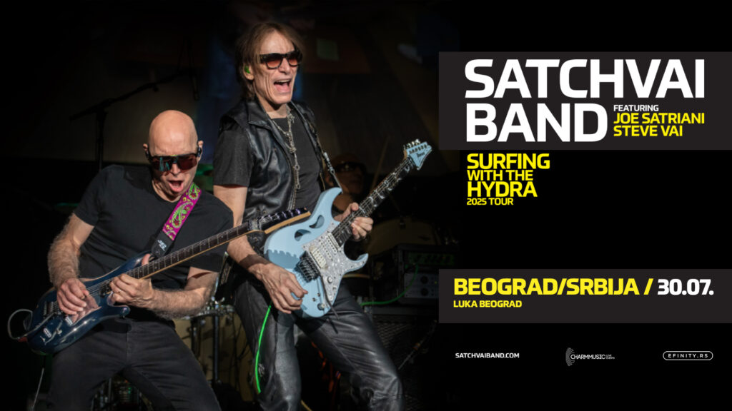 GITARSKI BOGOVI 30. JULA U LUCI BEOGRAD DŽO SATRIJANI I STIV VAI PRVI PUT ZAJEDNO NA BINI, A STIŽE I TROVRATNA GITARA HYDRA