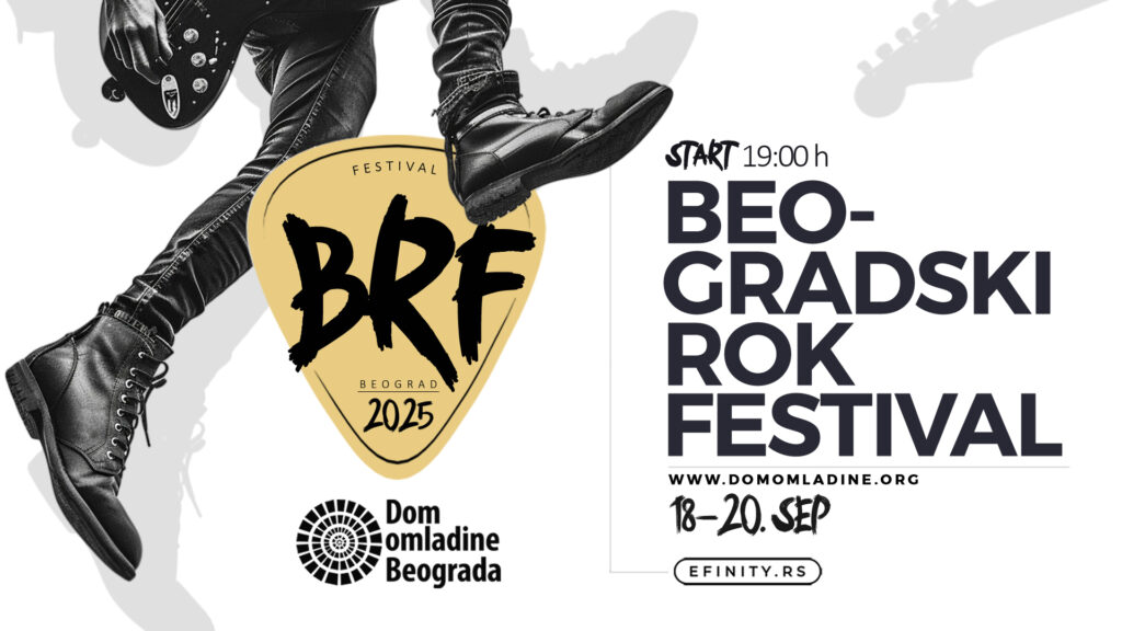 1. BEOGRADSKI ROK FESTIVAL OD 18. DO 20. SEPTEMBRA U DOMU OMLADINE