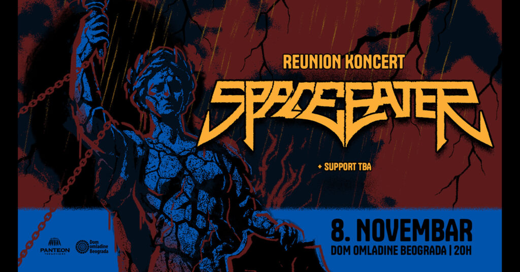 Povratnički koncert benda Space Eater 8. novembra u klubu Doma omladine Beograda