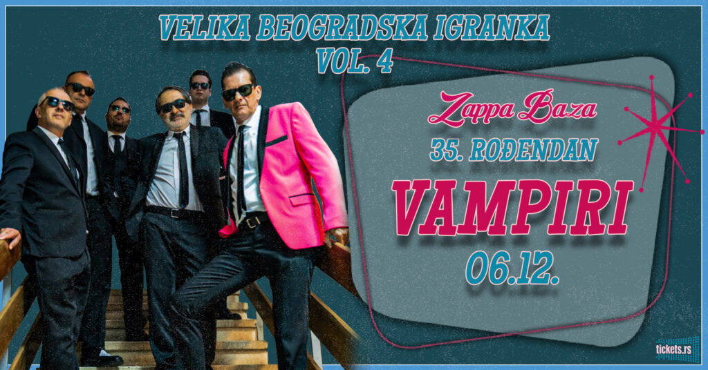 35. rođendan Vampira 6. decembra u Zappa Bazi