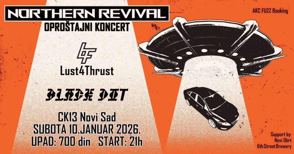 Oproštajni koncert Northern Revivala 10. januara u CK13 u Novom Sadu
