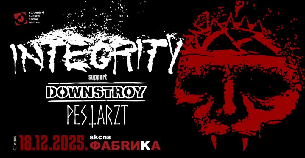 Poznata satnica za koncert benda Integrity u SKCNS Fabrici
