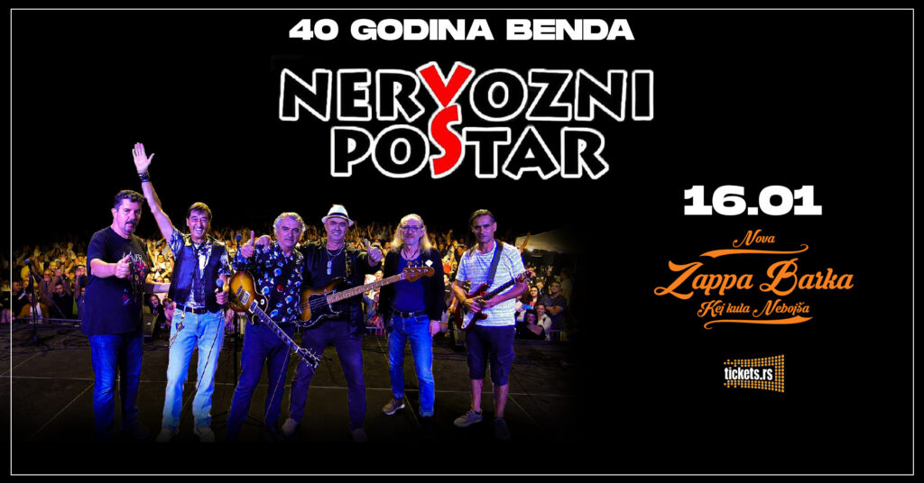 40 godina Nervoznog Poštara 16. januara na Zappa Barci