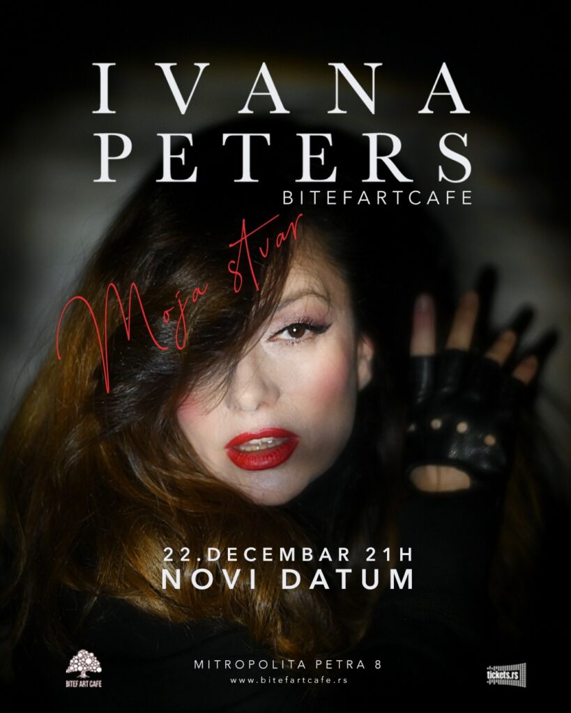 IVANA PETERS najavljuje još jedan koncert 22. decembra u klubu BitefArtCafe