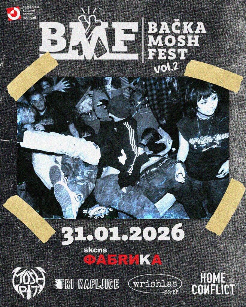 Bačka Mosh Fest 31. januara u SKCNS Fabrici
