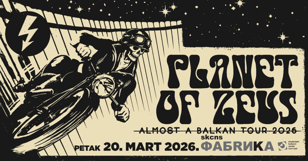Izmena datuma – grčki stoner rok/metal bend Planet of Zeus 20. marta u SKCNS Fabrici