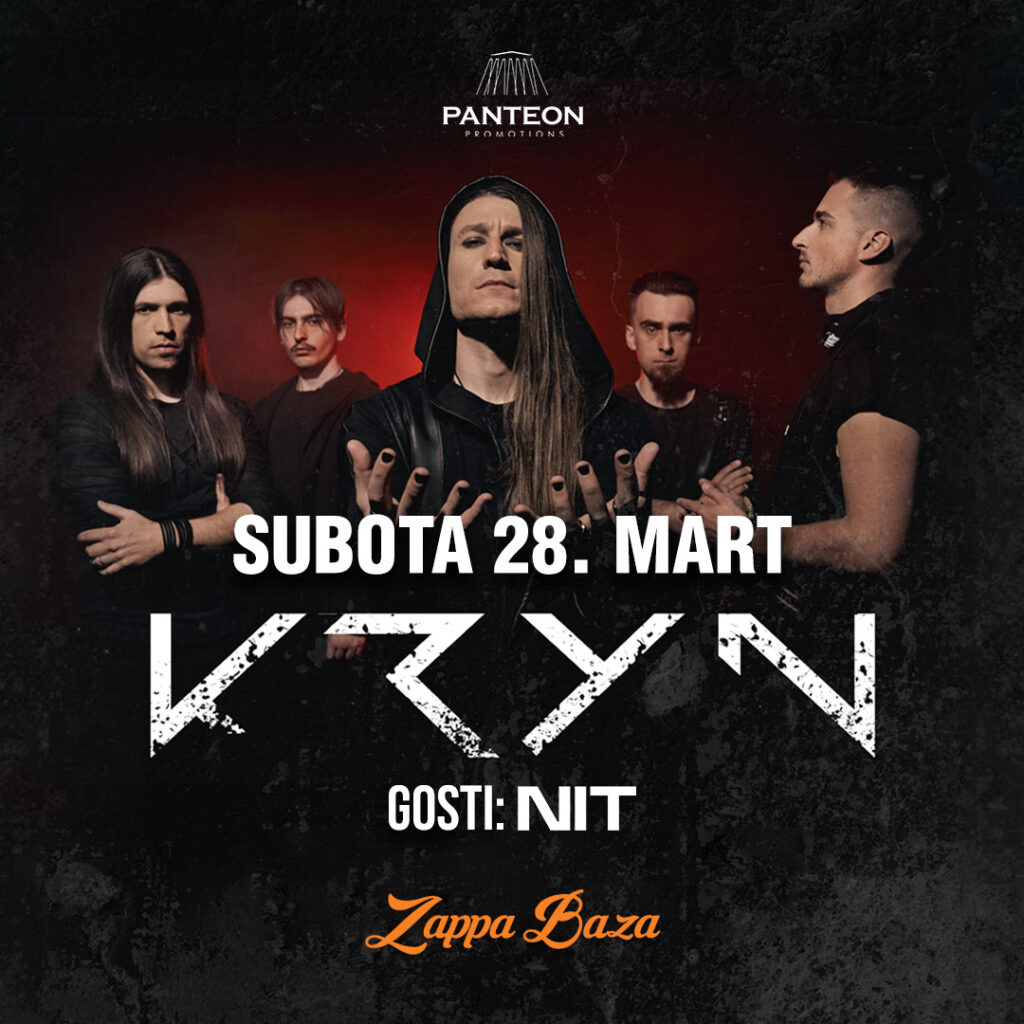 KRYN – SVETSKI ZVUK METALA U ZAPPA BAZI 28. MARTA!