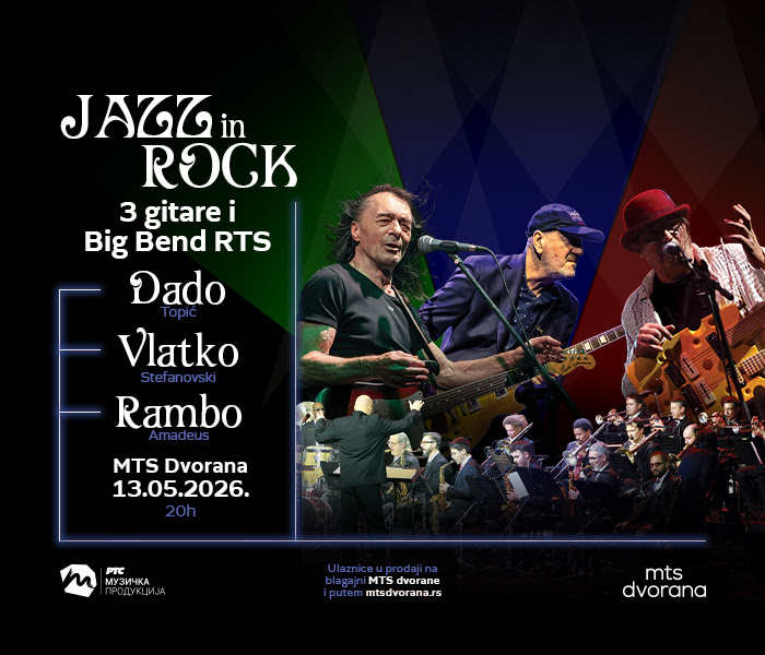 TRI VIRTUOZA SVIRAĆE PRED BEOGRADSKOM PUBLIKOM ZAJEDNO SA BIG BENDOM RTS-A. VLATKO STEFANOVSKI, DADO TOPIĆ I RAMBO AMADEUS 13. MAJA U MTS DVORANI