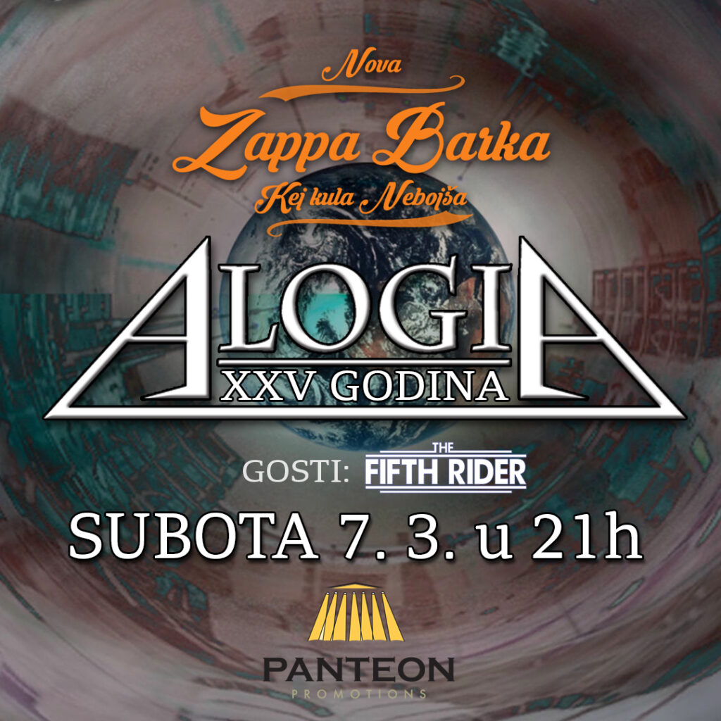 POZNATA SATNICA – ALOGIA OBELEŽAVA 25 GODINA POSTOJANJA 7. MARTA NA ZAPPA BARCI!