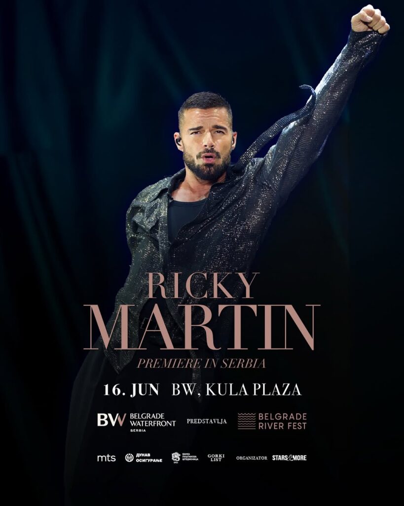 Ricky Martin 16. juna na Belgrade River Festu