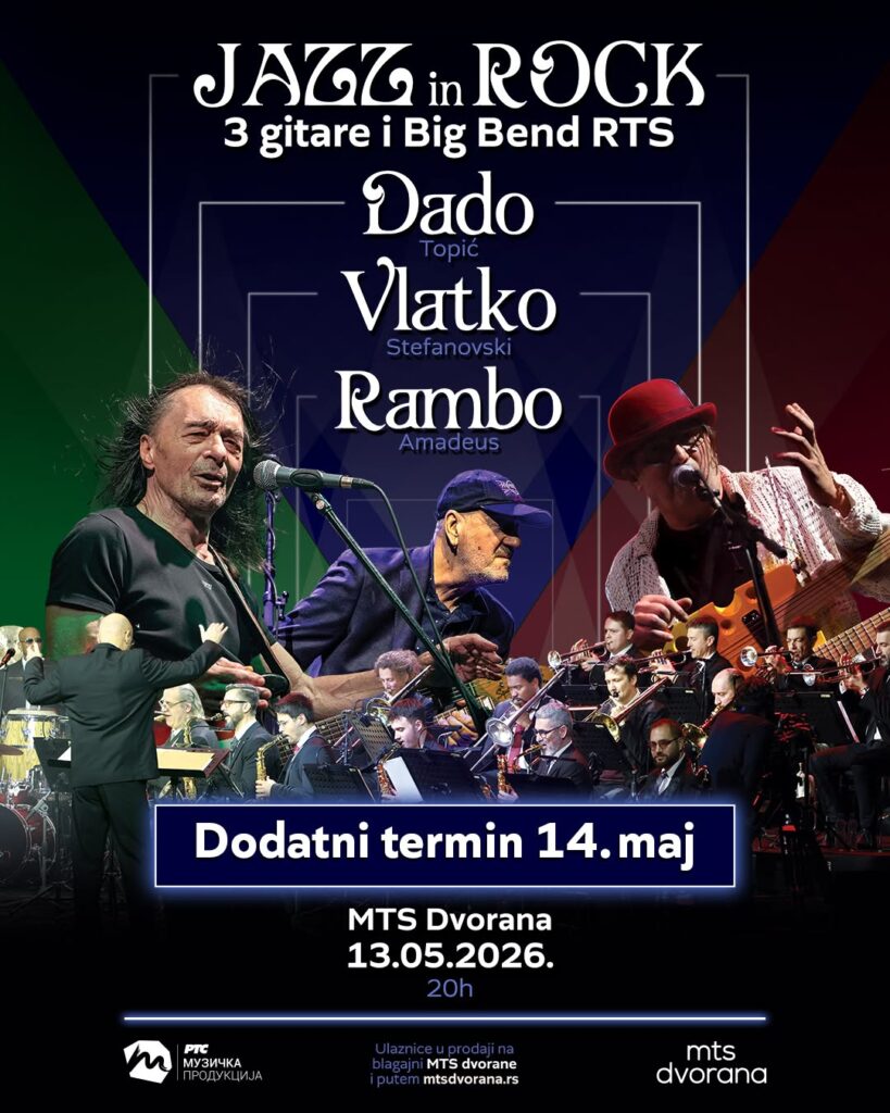 Dodatni termin za Jazz in Rock 14. maja u MTS Dvorani