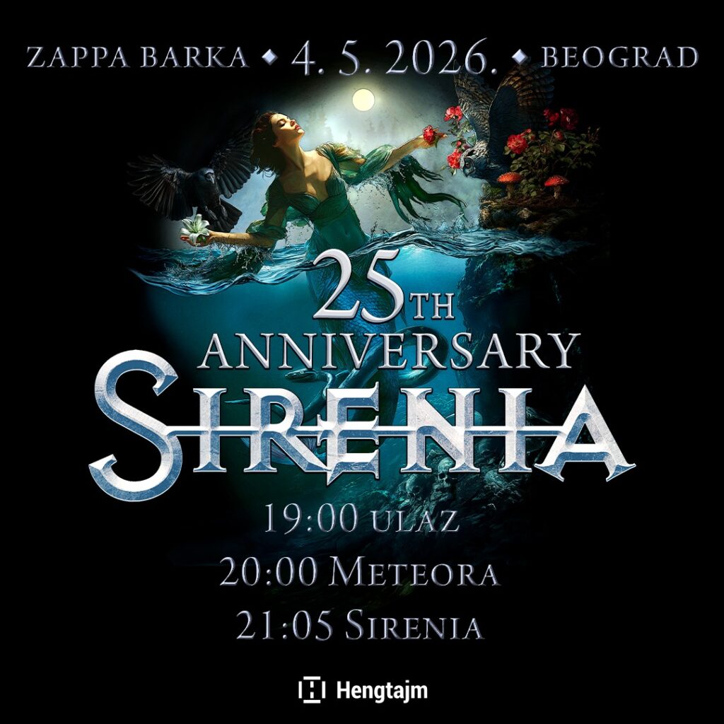U ponedeljak sympho metal spektakl na Zappa Barci, poznata satnica za Sireniu!