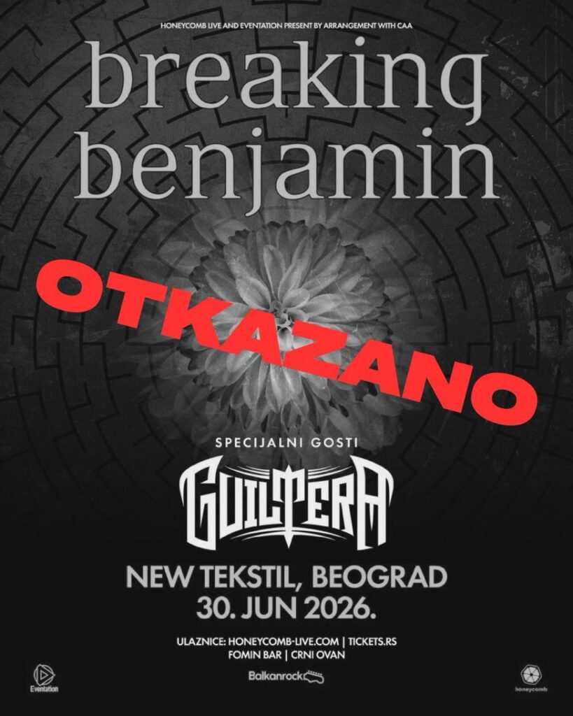 Breaking Benjamin otkazao nastup u Beogradu