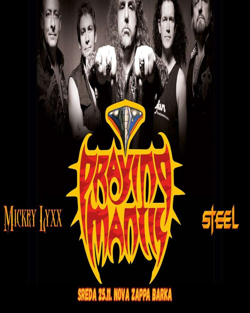 Praying Mantis 25. novembra na Zappa Barci