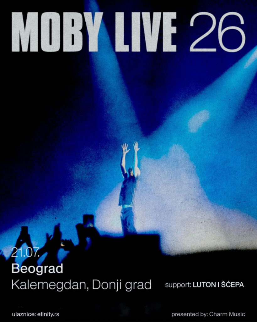 NE PROPUSTITE KONCERT IKONE ELEKTRONSKE MUZIKE! MOBY 21. JULA NA KALEMEGDANU