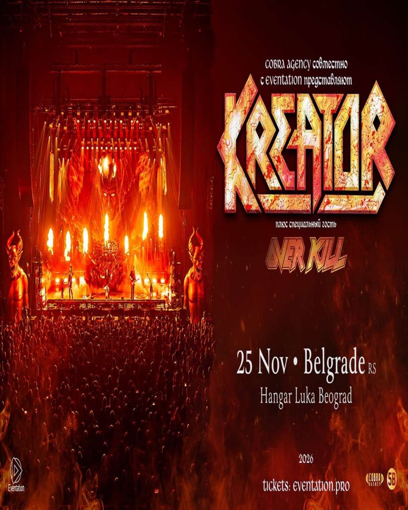 THRASH METAL LEGENDE KREATOR I OVERKILL NA JESEN U BEOGRADU – 25. NOVEMBRA U HANGARU LUKE BEOGRAD