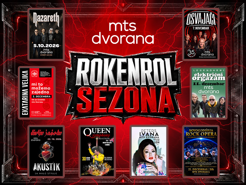 SPREMA SE ŽESTOKA ROKENROL SEZONA U MTS DVORANI! ROKENROL BENDOVI VISOKOG MUZIČKOG KALIBRA OBELEŽIĆE DRUGU POLOVINU 2026. GODINE