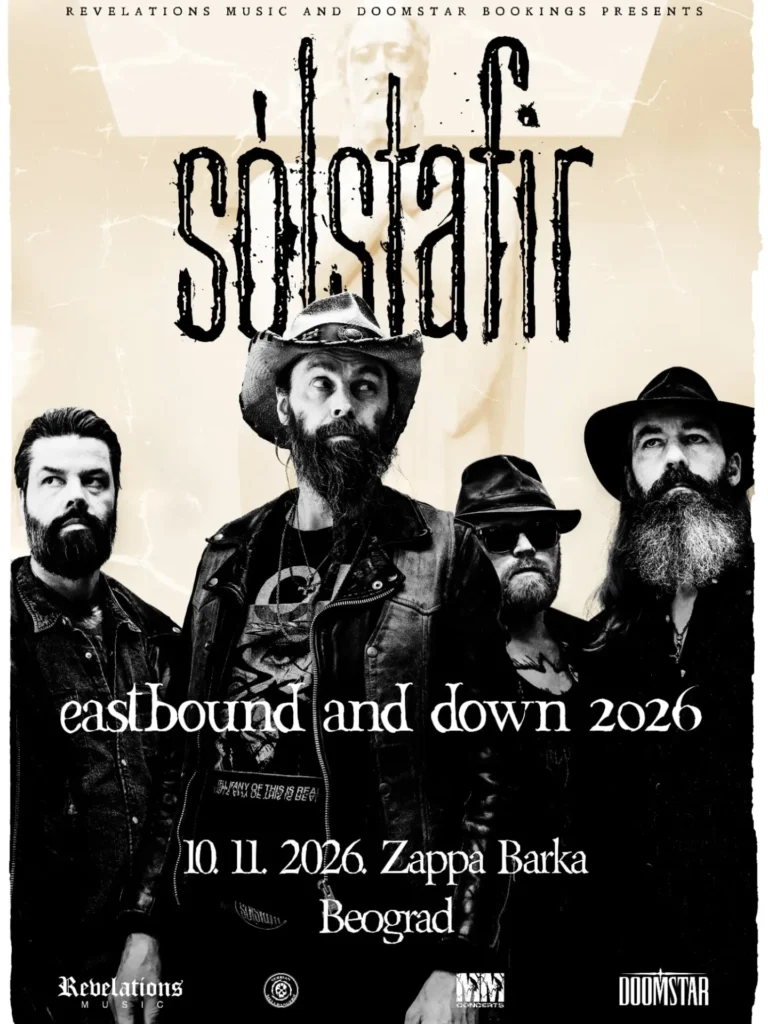 Sólstafir 10. novembra na Zappa Barci