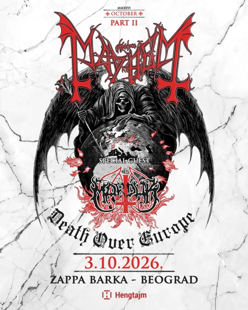 MAYHEM I MARDUK SPREMAJU BLACK METAL SPEKTAKL U SUBOTU NA ZAPPA BARCI, POZNATA I SATNICA!