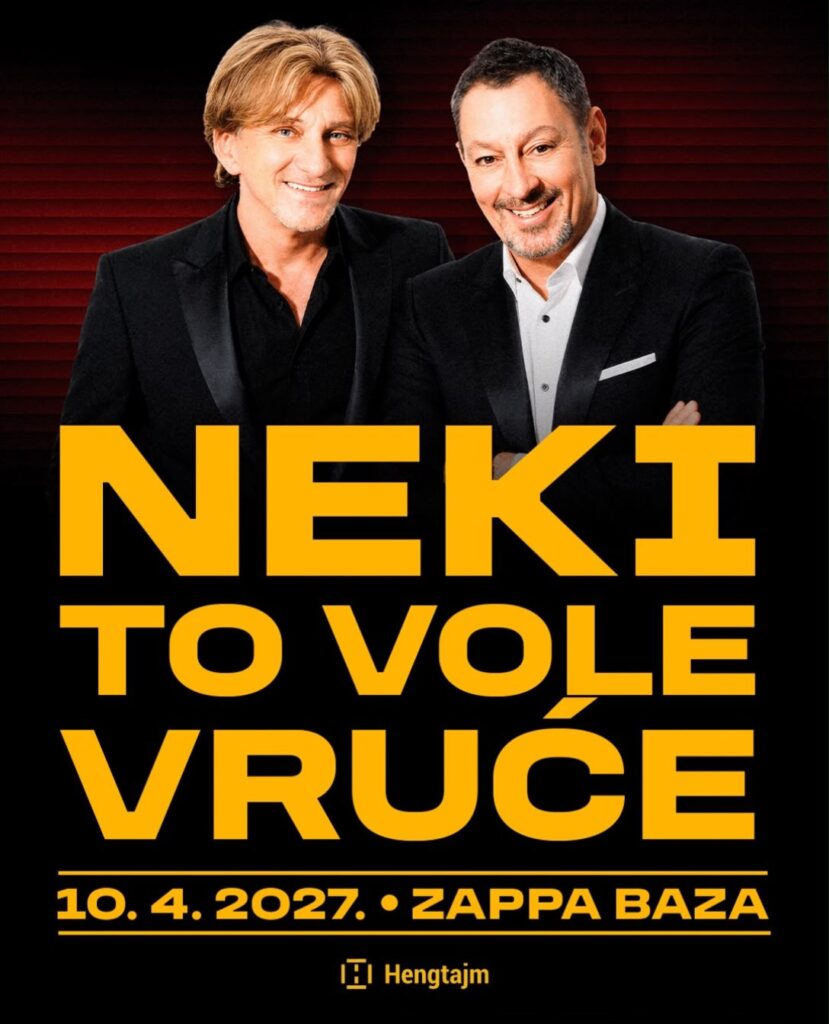 Koncert benda Neki to vole vruće pomeren na 10. april 2027.
