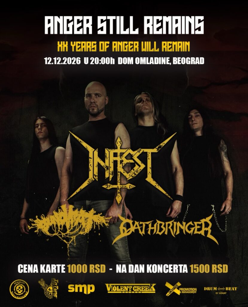 Infest, Oathbringer i Sunovrat 12. decembra u Domu omladine Beograda