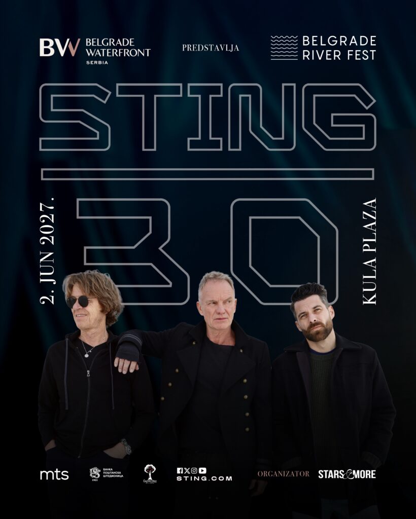 Sting 2. juna 2027. na Belgrade River Festu